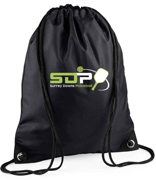 Surrey Downs Pickleball Club Gym Sack [Colour - Black)