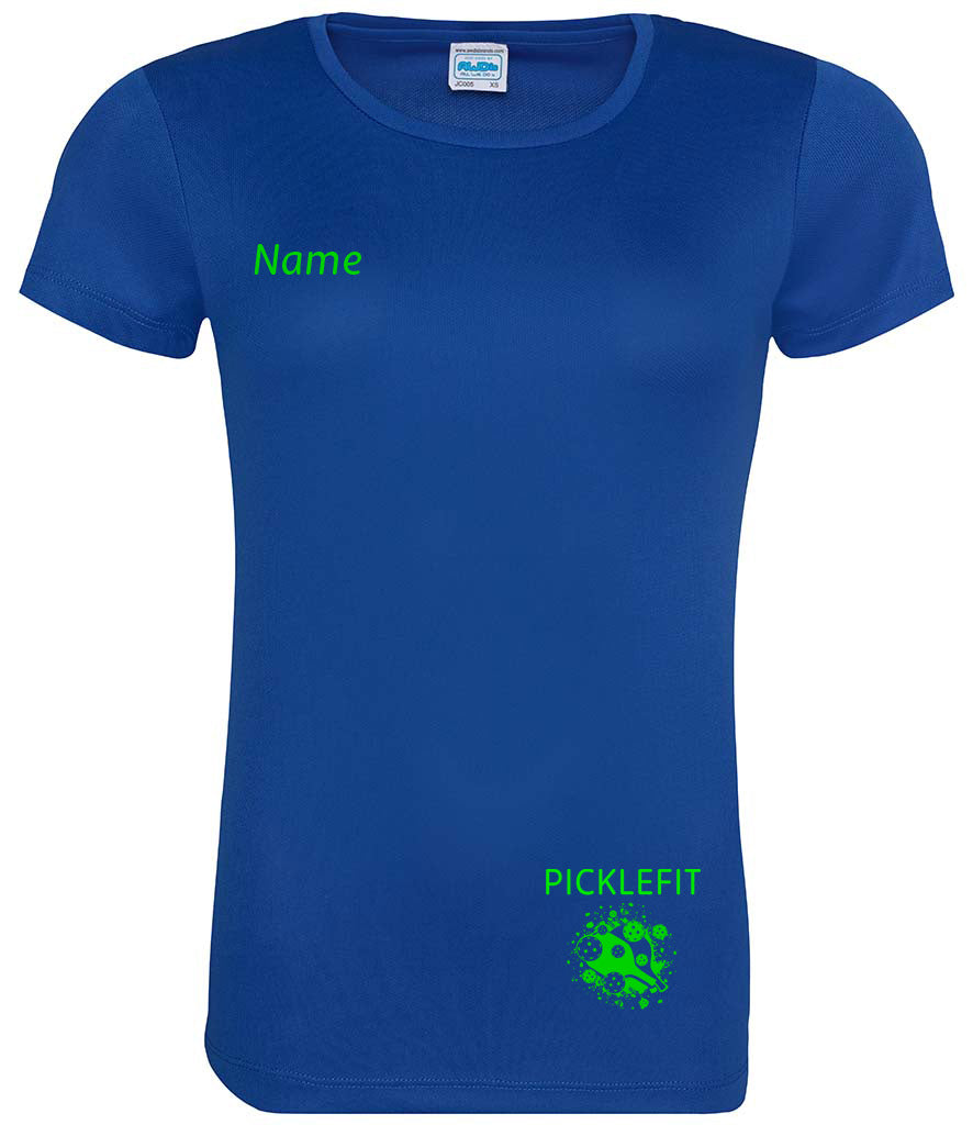 Pickle Fit Ladies Cool T Player Top  - Green Graphics