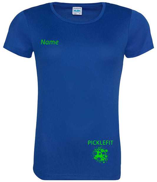 Pickle Fit Ladies Cool T Player Top  - Green Graphics