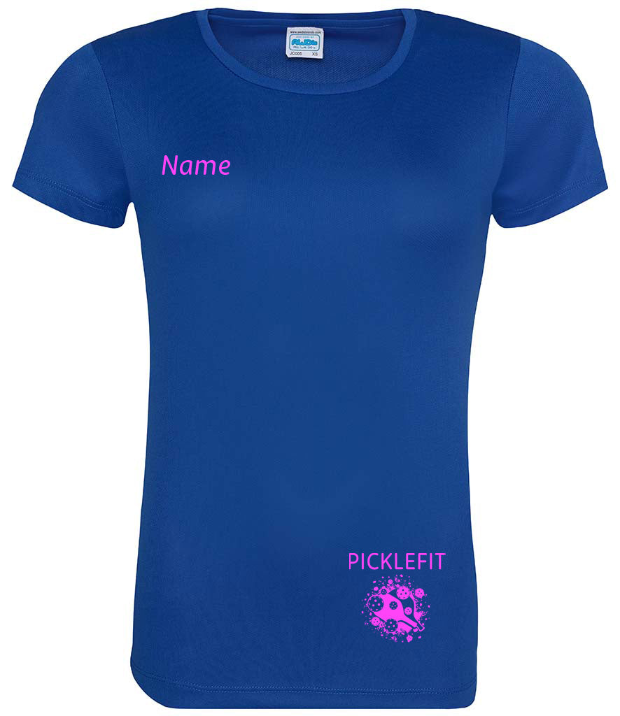 Pickle Fit Ladies Cool T Player Top  - Pink Graphics