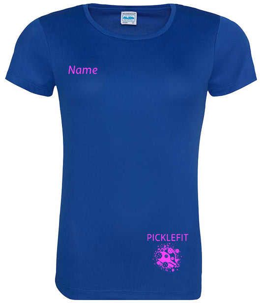 Pickle Fit Ladies Cool T Player Top  - Pink Graphics