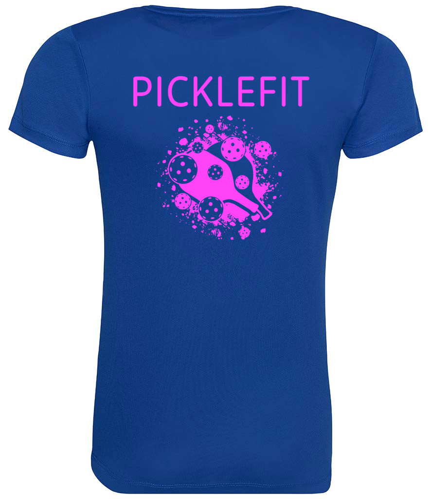 Pickle Fit Ladies Cool T Player Top  - Pink Graphics
