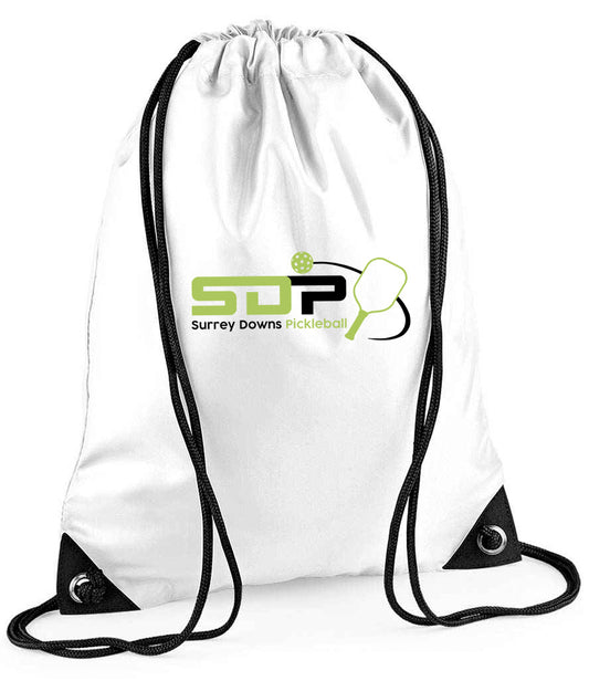 Surrey Downs Pickleball Club Gym Sack [Colour - White)