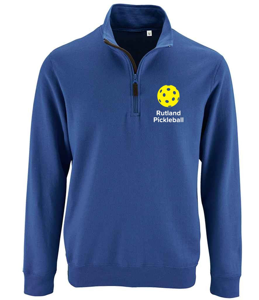 Rutland Pickleball Contrast Zip Neck Sweatshirt [Colour - Royal Blue]