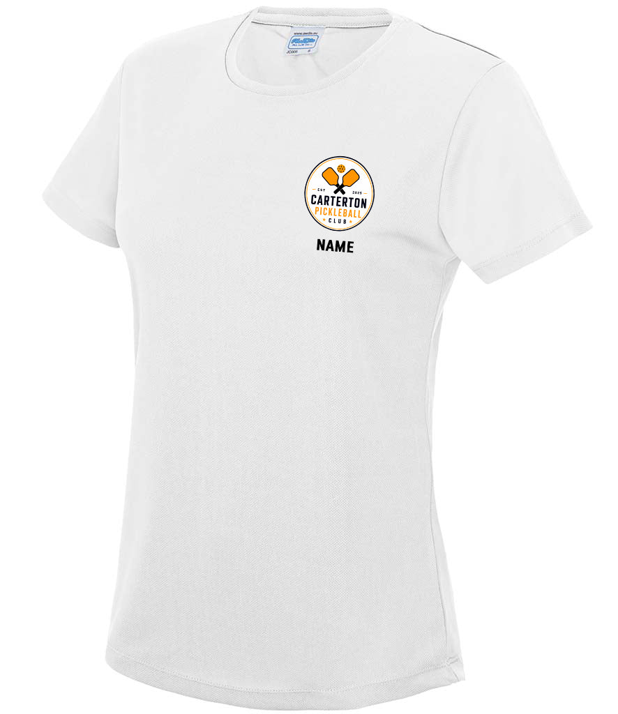 Carterton Pickleball Club Ladies Player Top [Colour – Arctic White]