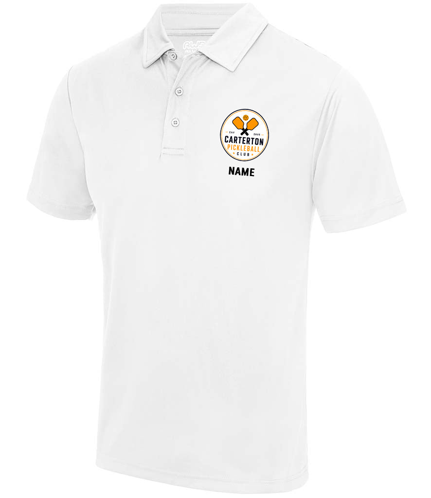 Carterton Pickleball Unisex Polo Top [Colour - Arctic White]