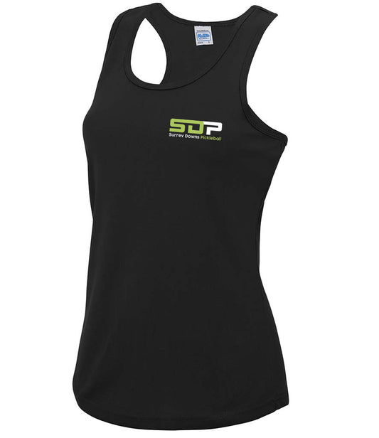 Surrey Downs Pickleball Ladies Player Vest [Colour - Jet Black]