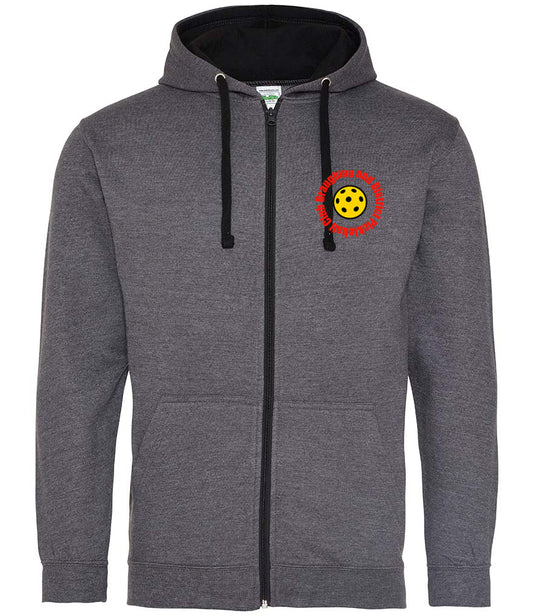 BaD Pickleball Unisex Contrast Zoodie [Colour - Charcoal/Jet Black]