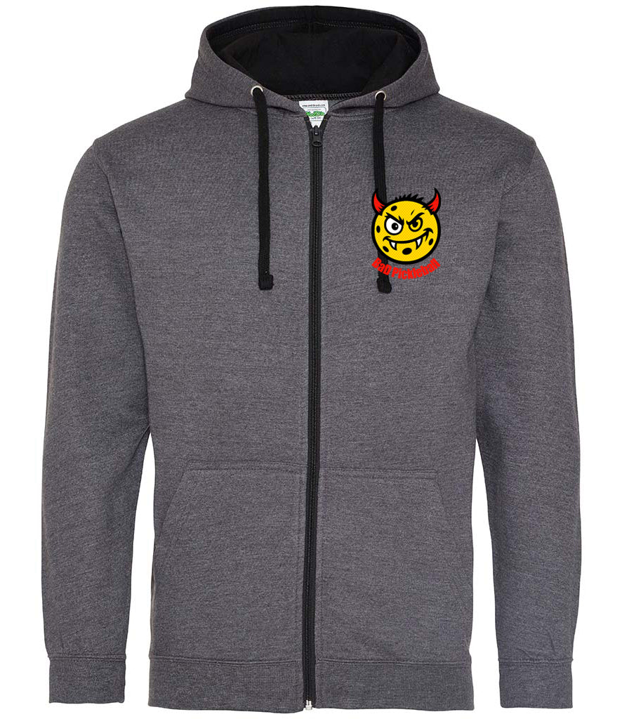 BaD Pickleball Unisex Contrast Zoodie [Colour - Charcoal/Jet Black]