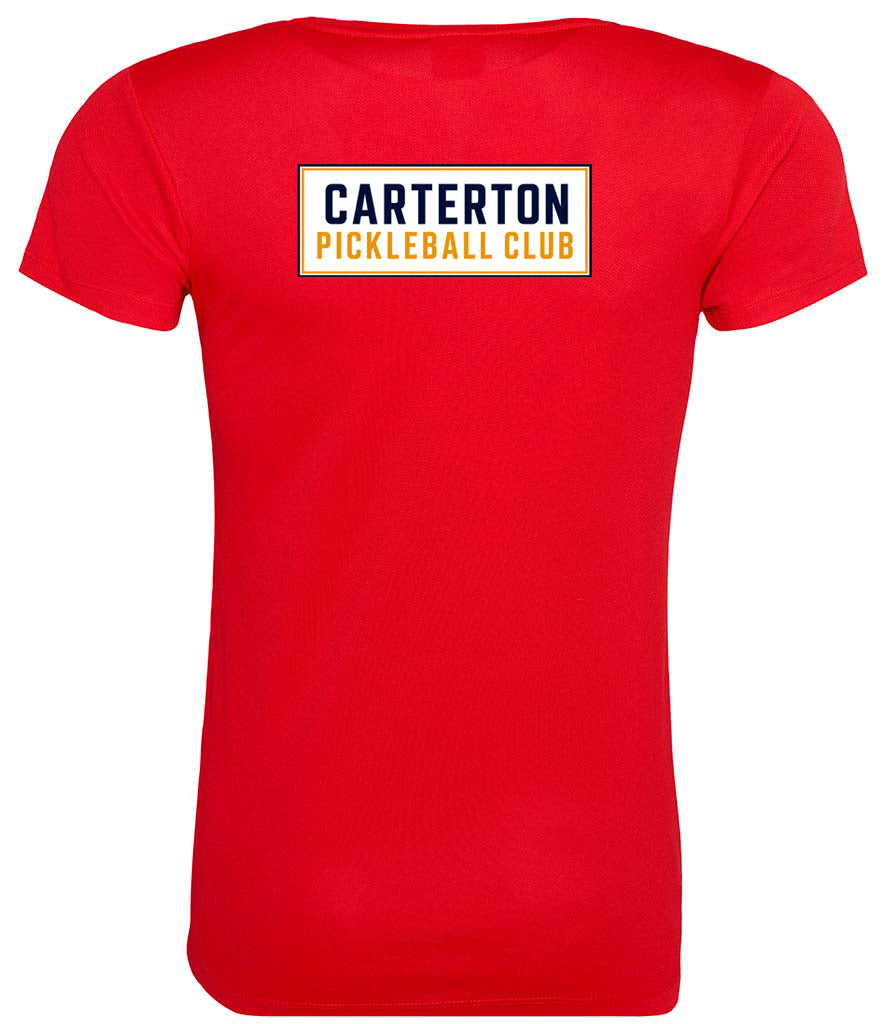 Carterton Pickleball Club Ladies Player Top [Colour – Fire Red]