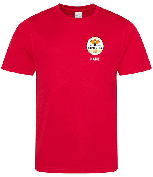 Carterton Pickleball Club Unisex Player Top [Colour – Fire Red]
