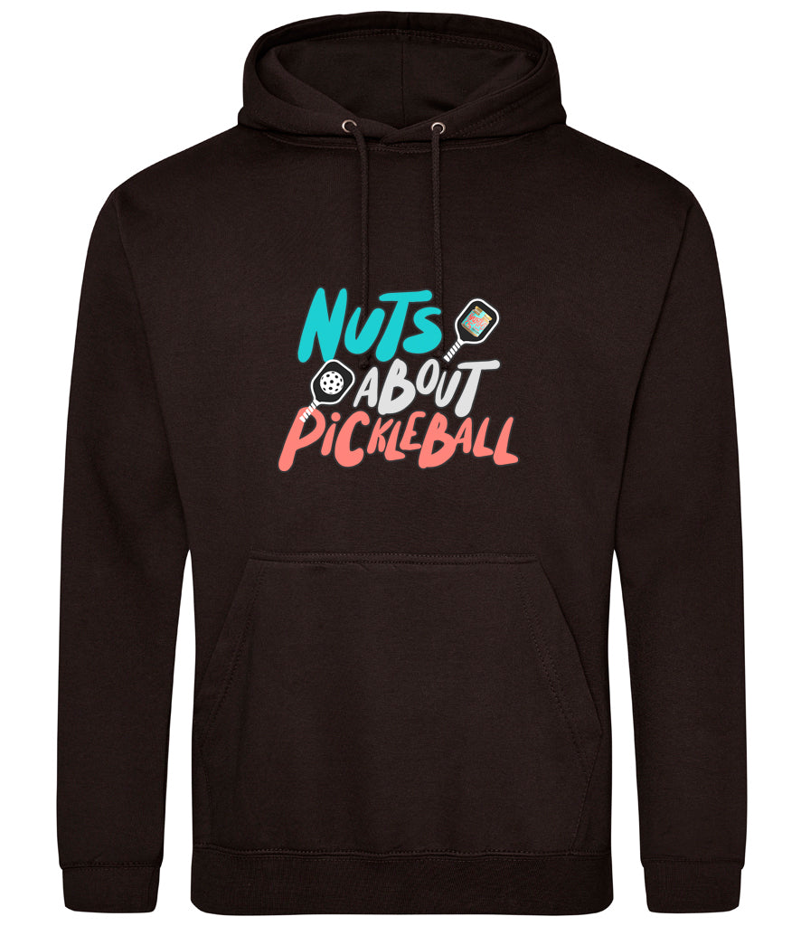 'Nuts About Pickleball' Unisex Hoodie [Colour - Jet Black]
