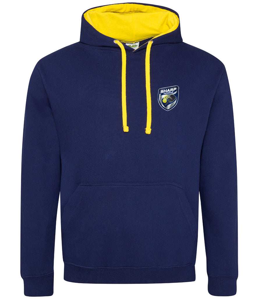 SHARP Pickleball Contrast Hoodie [Colour - Oxford Navy/Sun Yellow]