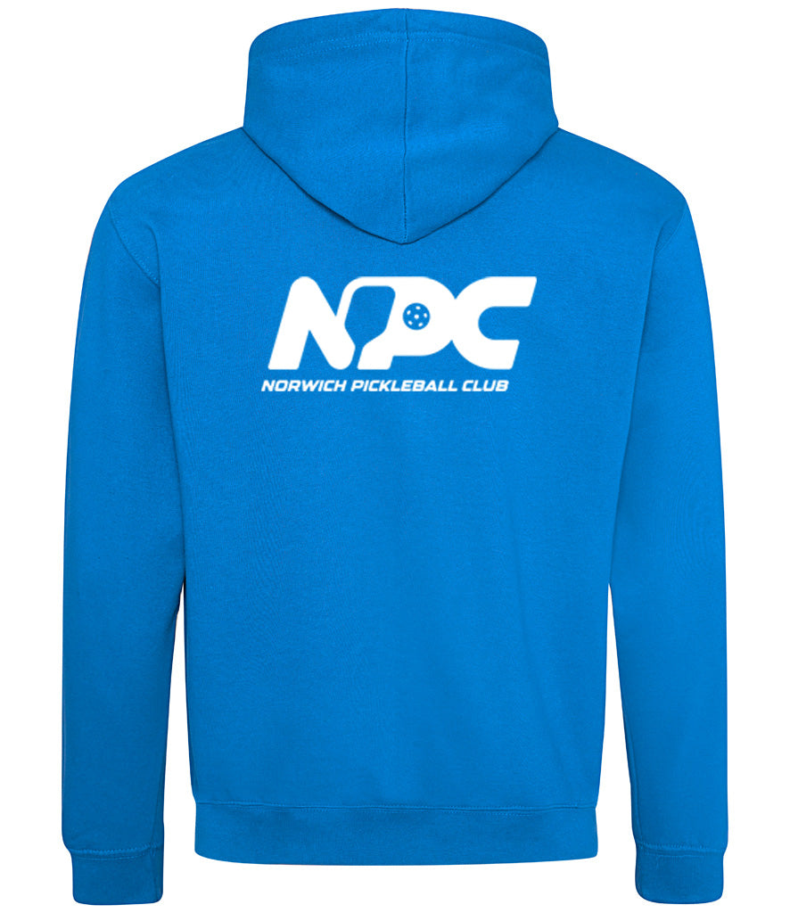 Norwich Pickleball Club Contrast Hoodie [Colour – Sapphire Blue/Heather Grey]