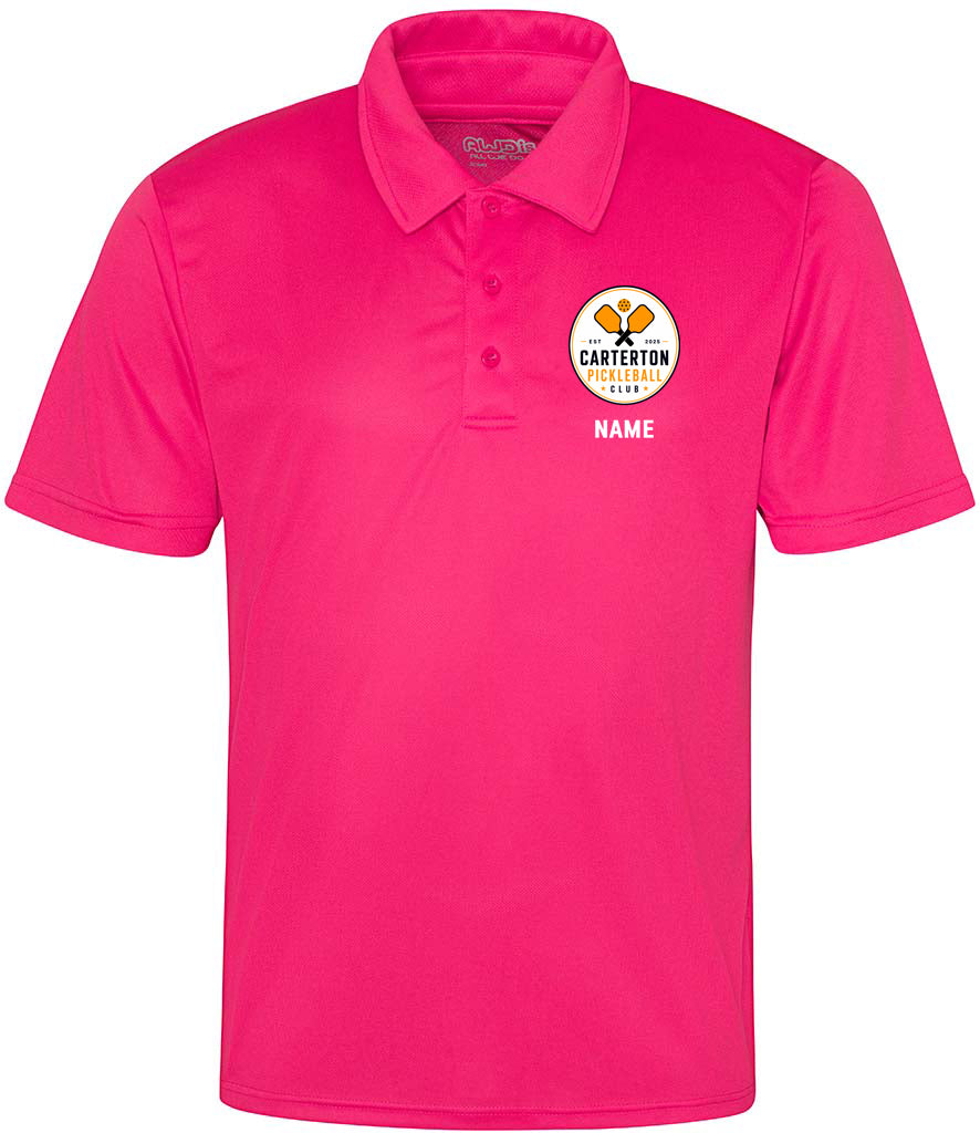 Carterton Pickleball Unisex Polo Top [Colour - Hot Pink]