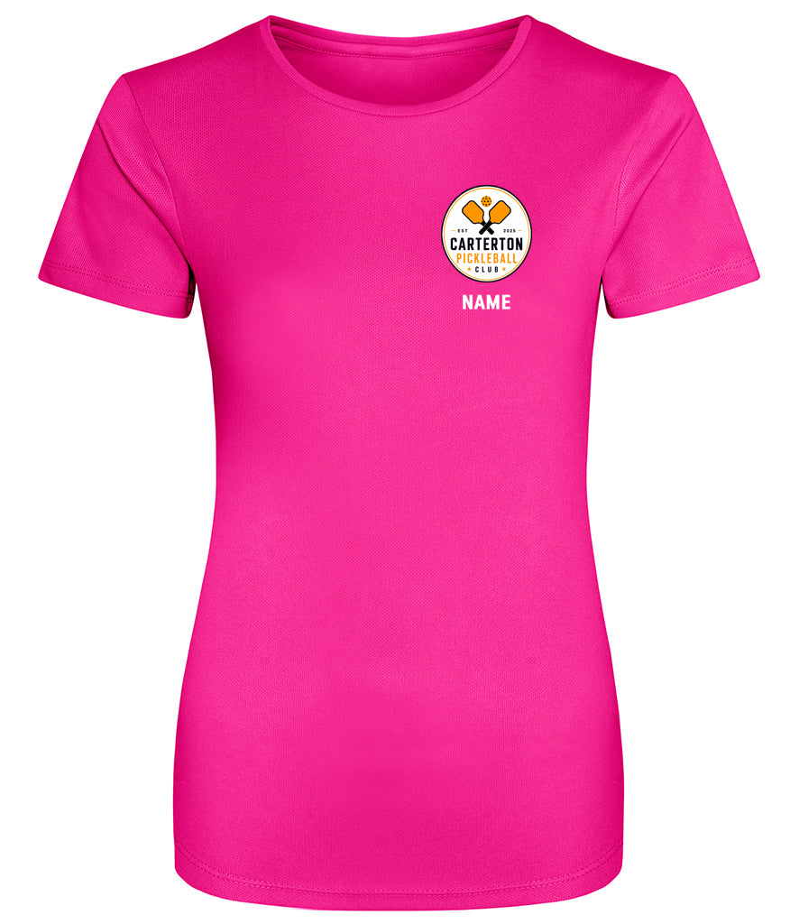 Carterton Pickleball Club Ladies Player Top [Colour – Hyper Pink]
