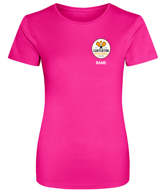 Carterton Pickleball Club Ladies Player Top [Colour – Hyper Pink]