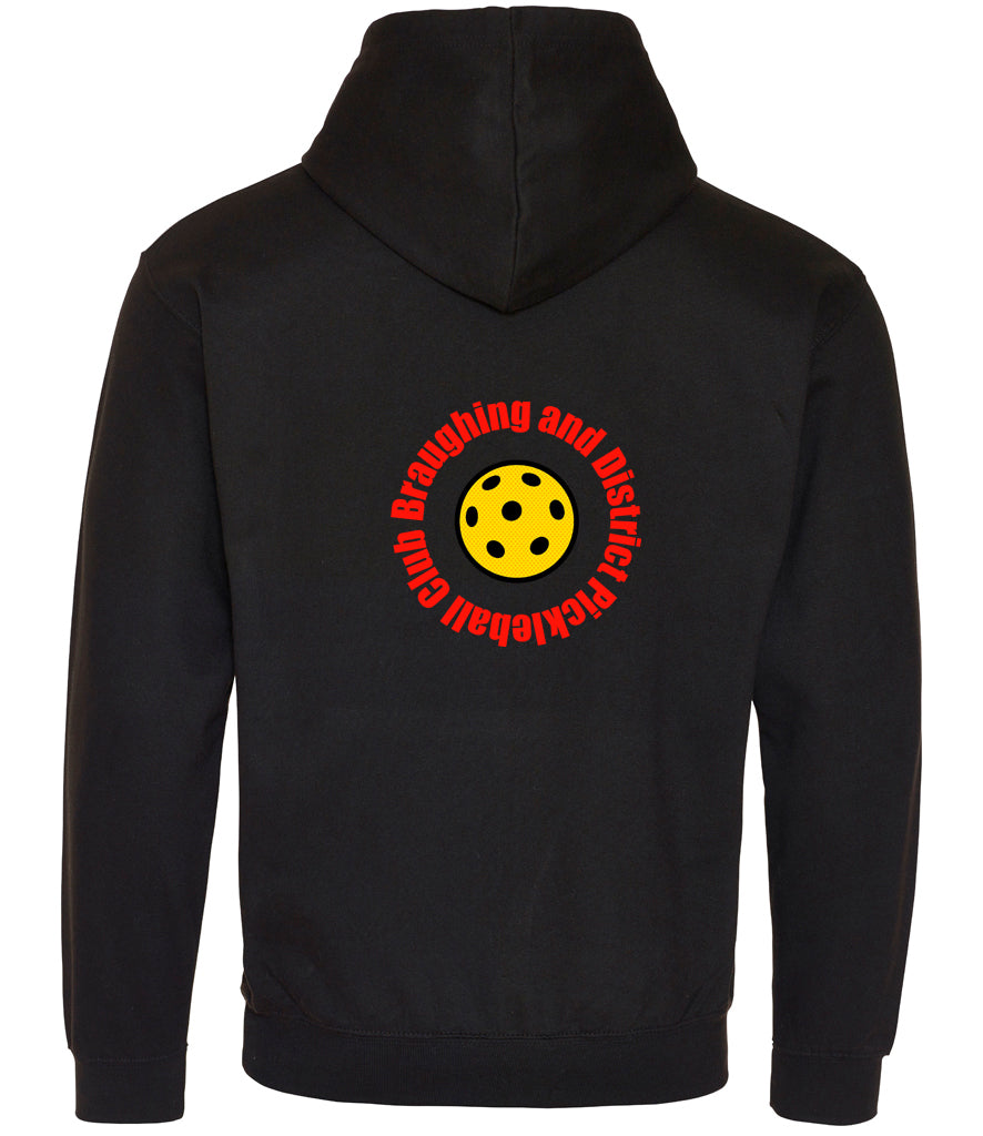 BaD Pickleball Unisex Contrast Hoodie [Colour - Jet Black/Fire Red]