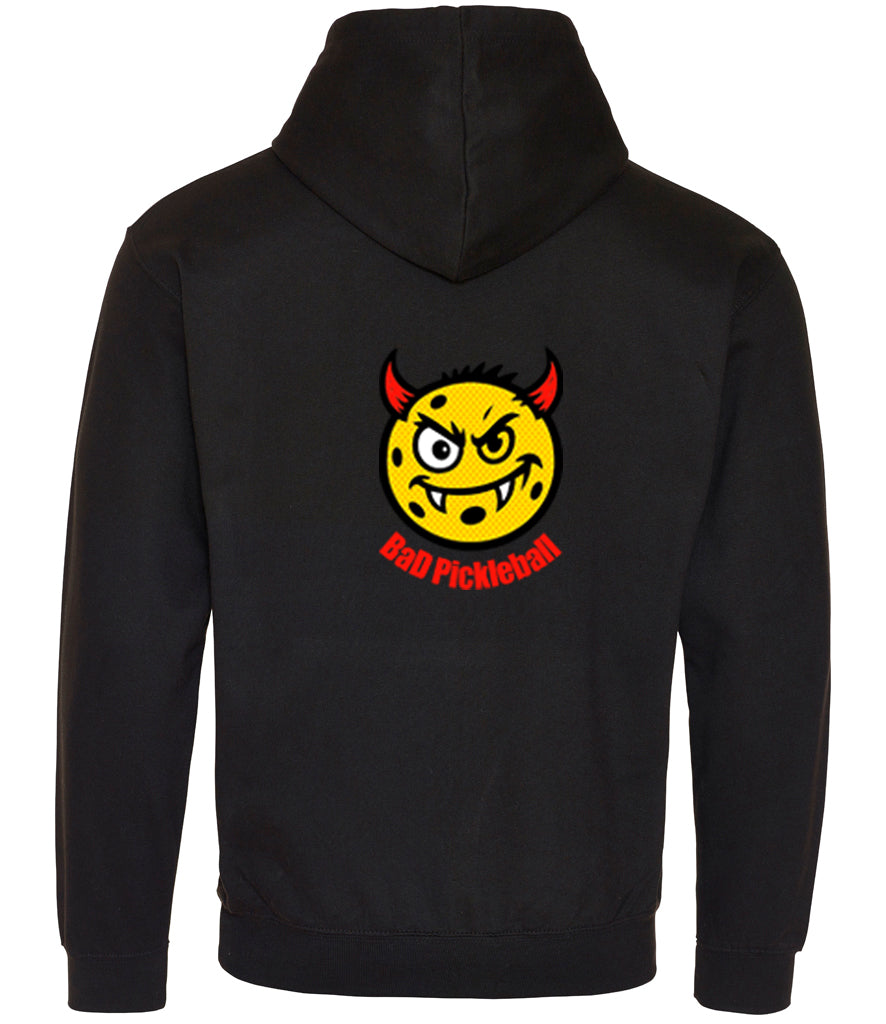 BaD Pickleball Unisex Contrast Hoodie [Colour - Jet Black/Fire Red]