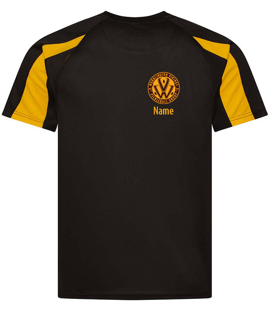Warblington Vikings Unisex Contrast Player Top [Colour - Jet Black/Gold]