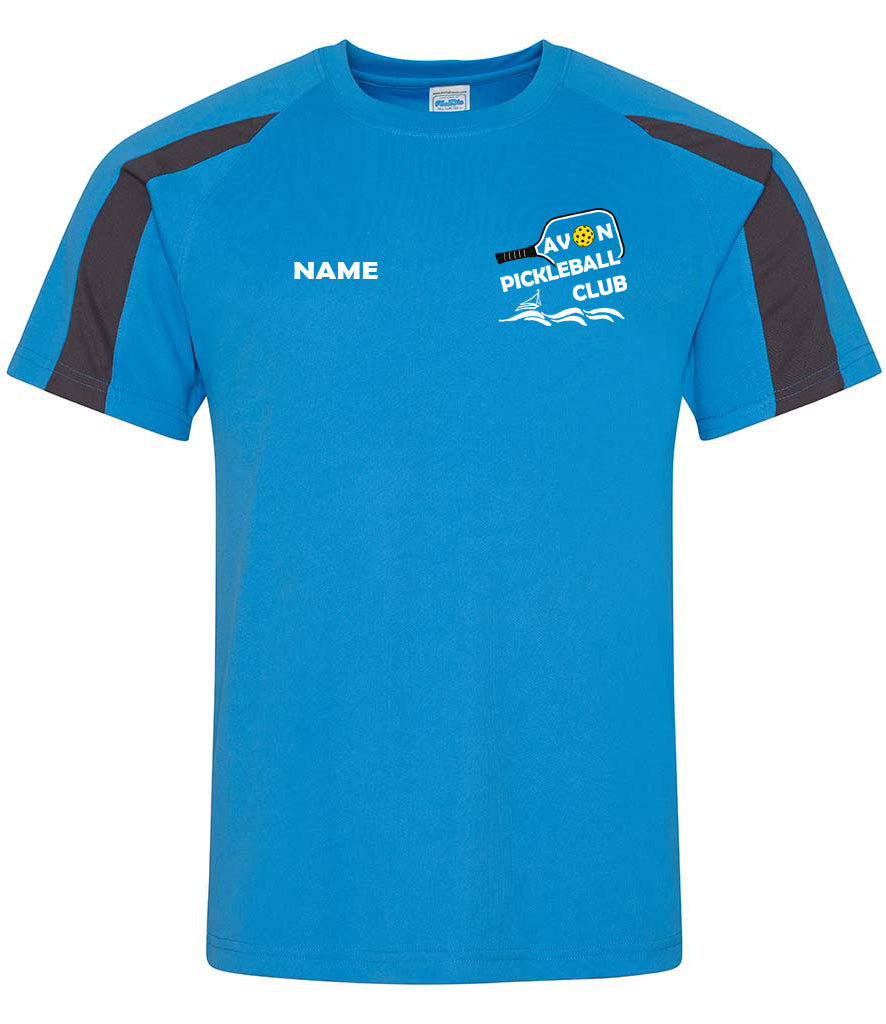 Avon Pickleball Unisex Contrast Player Top [Colour - Sapphire Blue/Charcoal]