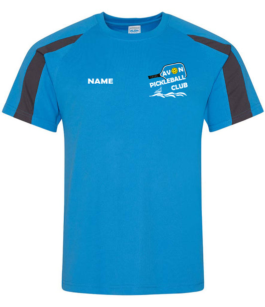 Avon Pickleball Unisex Contrast Player Top [Colour - Sapphire Blue/Charcoal]