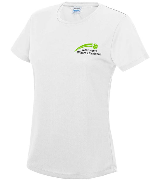 West Herts Pickleball Ladies Cool T Player Top [Colour - Arctic White]