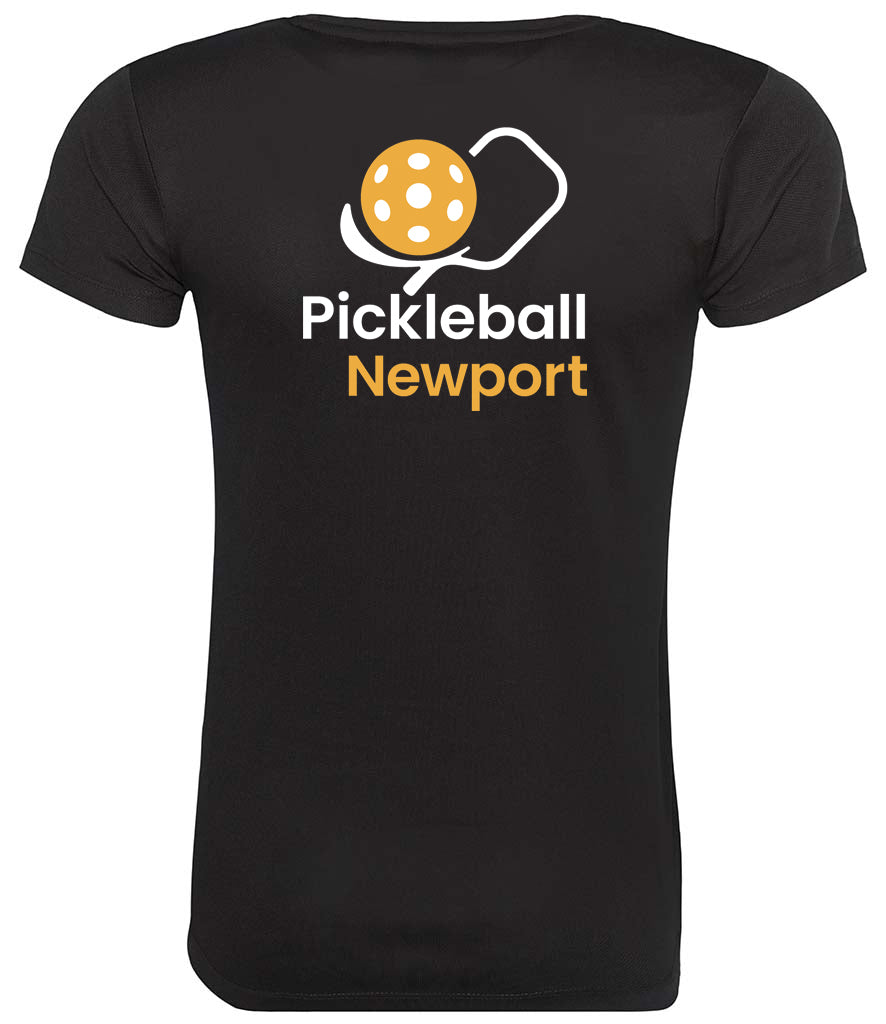 Pickleball Newport Ladies Cool T Player Top [Colour - Jet Black]