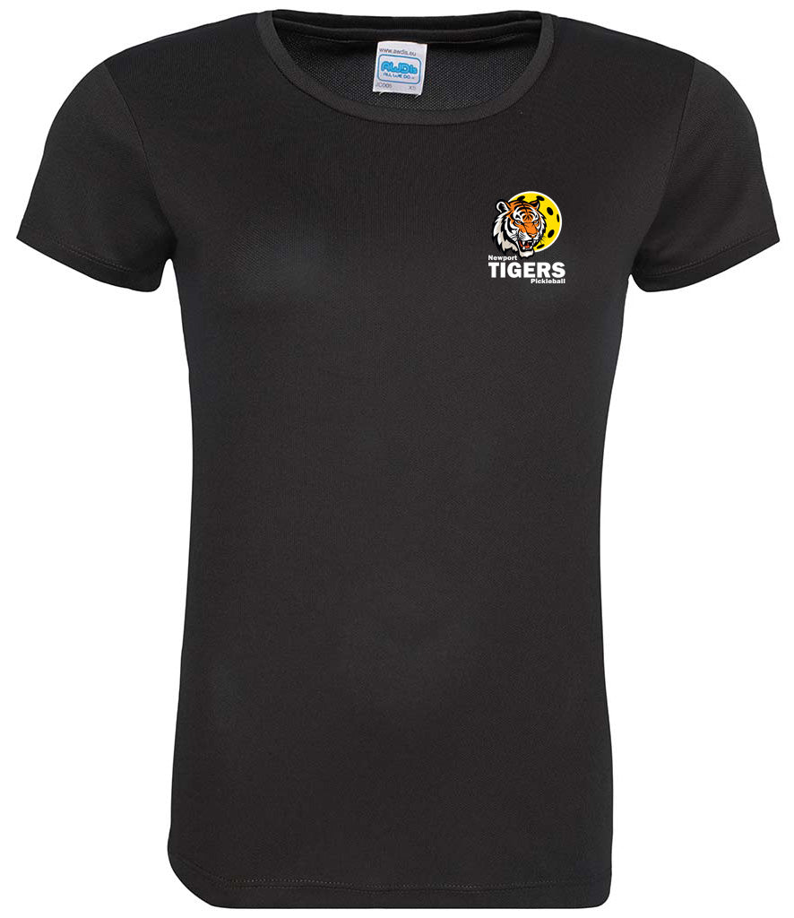 Newport Tigers Ladies Cool T Player Top [Colour - Jet Black]