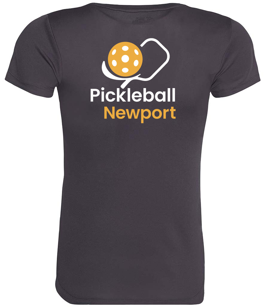 Pickleball Newport Ladies Cool T Player Top [Colour - Charcoal]