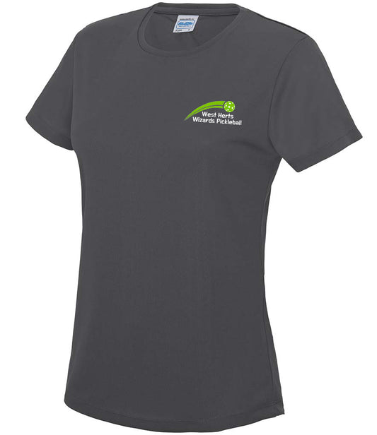 West Herts Pickleball Ladies Cool T Player Top [Colour - Charcoal]