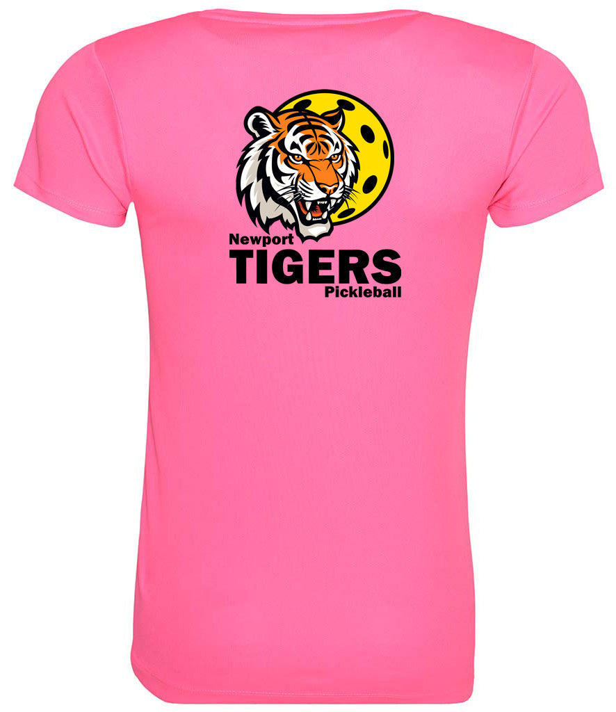 Newport Tigers Ladies Cool T Player Top [Colour - Electric Pink]