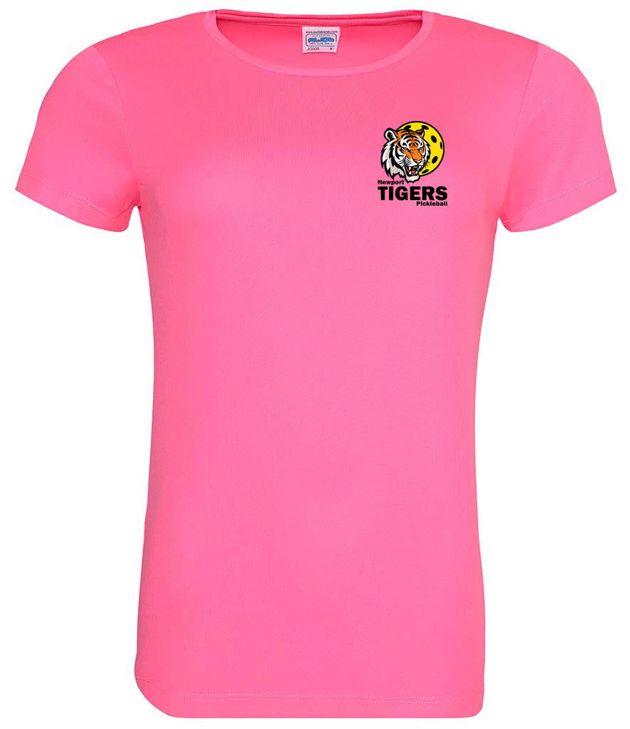 Newport Tigers Ladies Cool T Player Top [Colour - Electric Pink]
