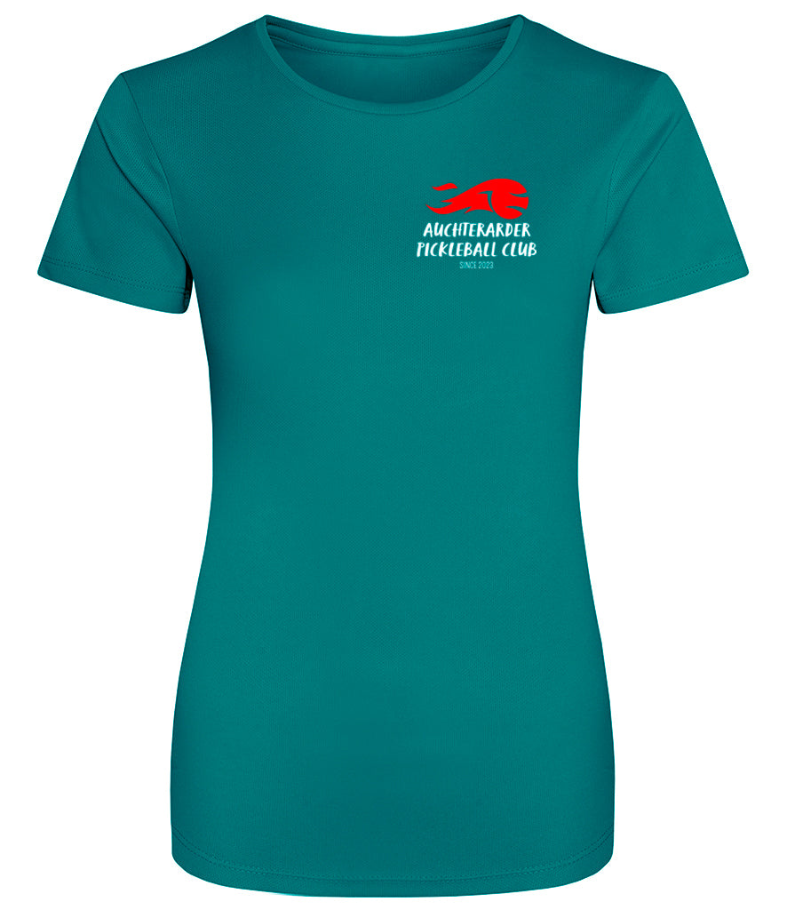 Auchterarder Pickleball Club Ladies Cool T Player Top [Colour - Jade]
