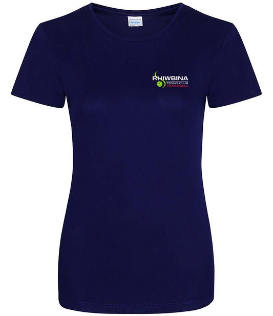 Rhiwbina Pickleball Club Ladies Cool T Player Top [Colour - Oxford Navy]