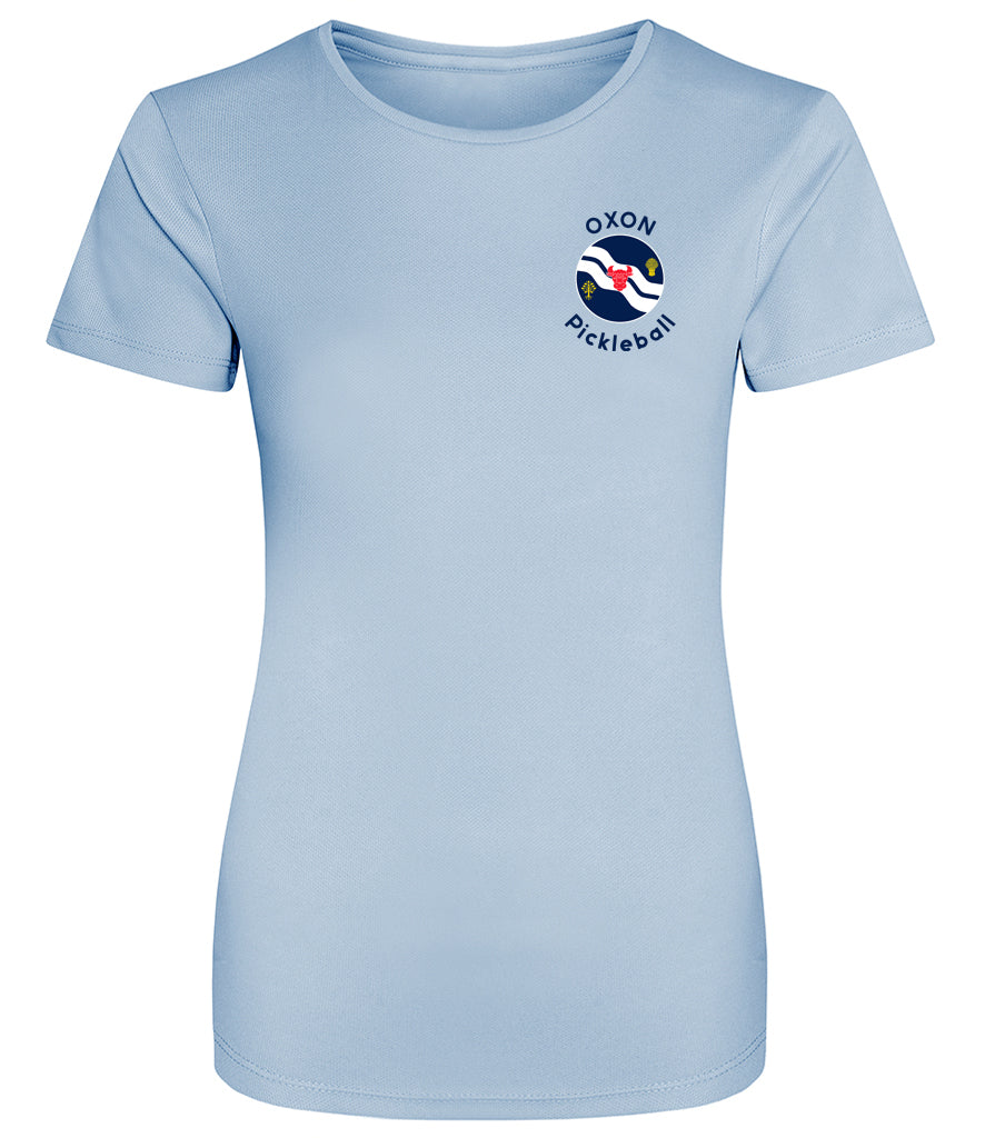 Oxon Pickleball Ladies Cool T Player Top [Colour - Sky Blue]