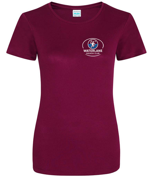 Waterlane Squash Club Ladies Player Top [Colour - Burgundy]