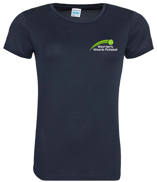 West Herts Pickleball Ladies Cool T Player Top [Colour - French Navy]