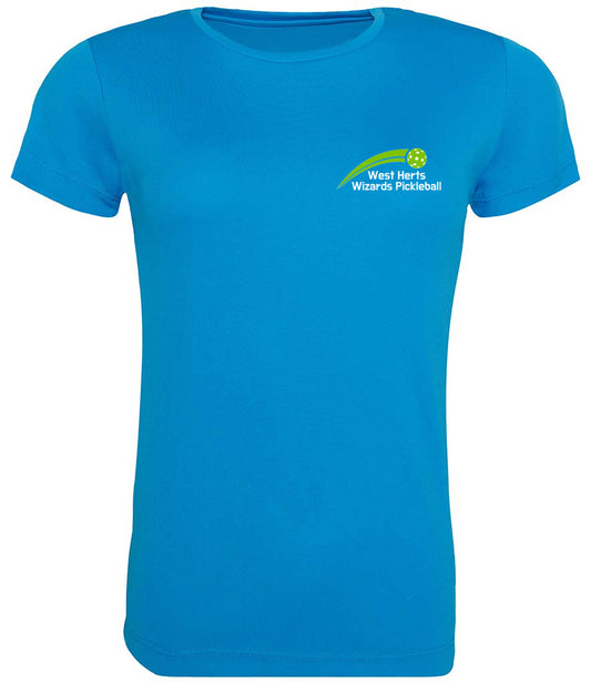 West Herts Pickleball Ladies Cool T Player Top [Colour - Sapphire Blue]