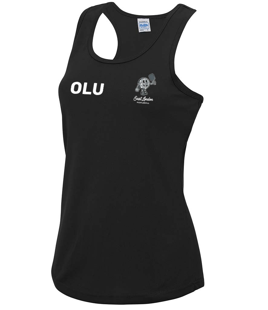 East London Pickleball Women's Cool Vest [Colour - Jet Black]