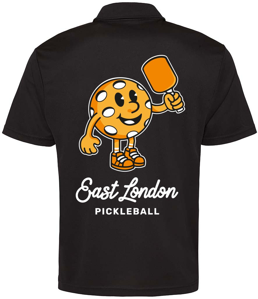 East London Pickleball Unisex Polo Top [Colour - Jet Black]