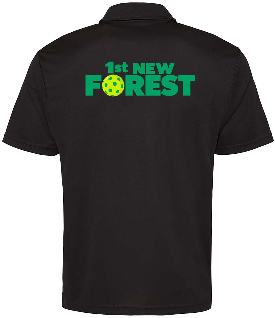 1st New Forest Unisex Polo Top [Colour - Jet Black]