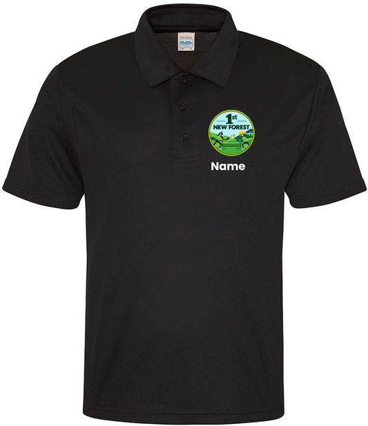 1st New Forest Unisex Polo Top [Colour - Jet Black]