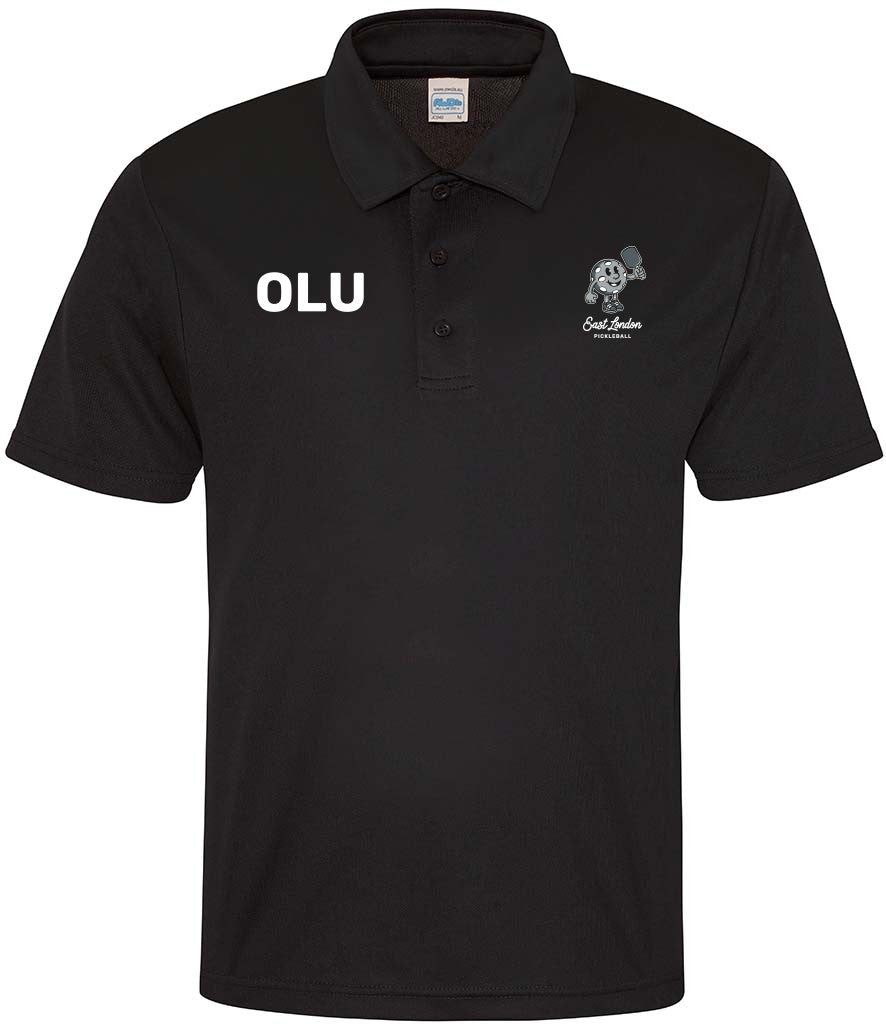 East London Pickleball Unisex Polo Top [Colour - Jet Black]