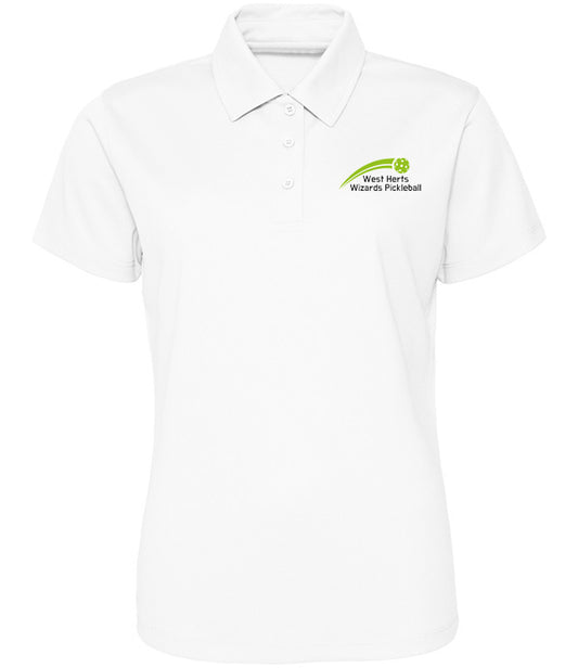 West Herts Pickleball Ladies Polo Top [Colour - White]