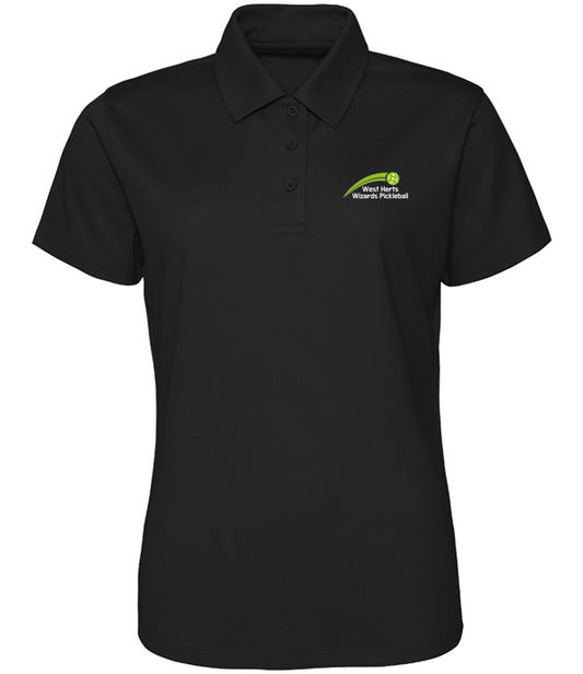 West Herts Pickleball Ladies Polo Top [Colour - Black]
