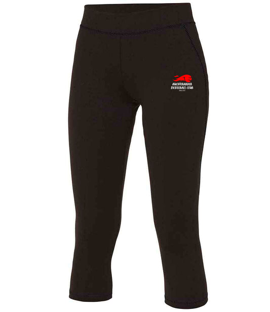 Auchterarder Pickleball Club Ladies Capris Leggings [Colour - Jet Black]