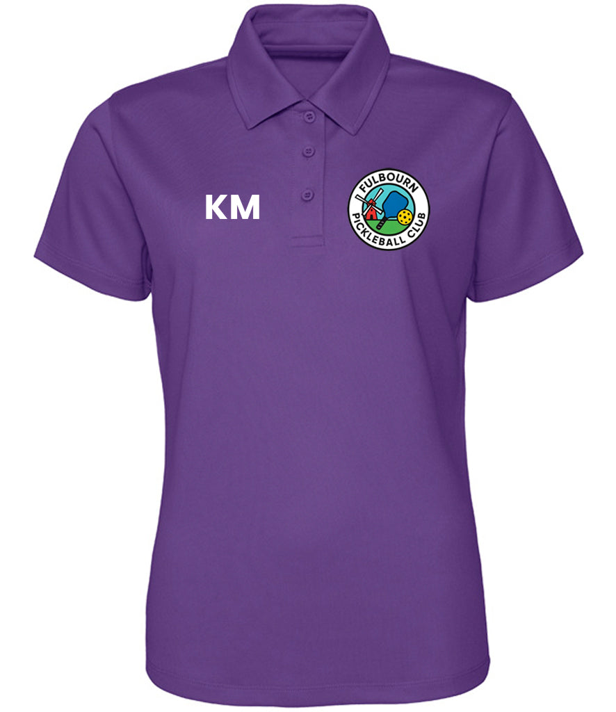Fulbourn Pickleball Club Ladies Polo Top [Colour - Purple]