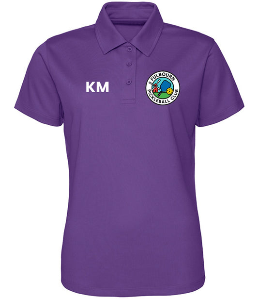 Fulbourn Pickleball Club Ladies Polo Top [Colour - Purple]