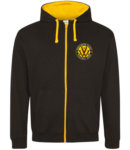 Warblington Vikings Unisex Contrast Zoodie [Colour - Jet Black/Gold]